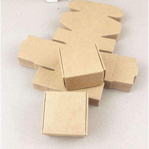 50Pcs Classic Gift Packaging Kraft Paper Box For Jewelry\Handmade Soap Packing White CardBoard Boxes