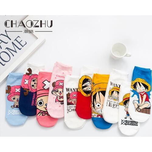 CHAOZHU 10 Colors Japanese Comic One Piece Choba Cute New Arrive Ankle Socks Cotton Knitting Casuals Spring Summer Fall Girl Sox