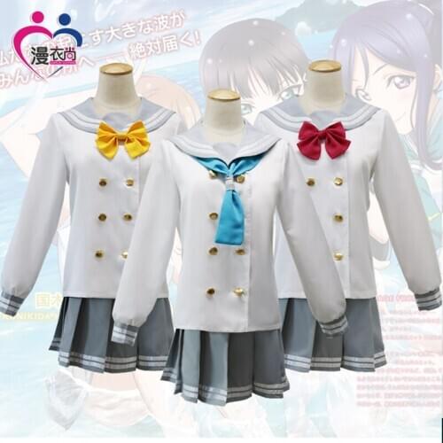 Anime Love Live Lovelive Sunshine Aqours Cosplay Costume Takami Chika Cosplay Costume School Girls Sailor Uniform