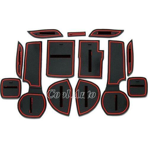 For Suzuki S-Cross SX4 2014 2015 2016 2017 2018 2019 High quality Car Gate Slot Non-slip Cup Pad Door Groove Mats