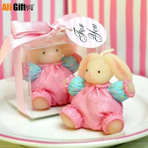 Creative Scented Birthday Weddings Candles Colorful Cute Cartoon Rabbit Flameless Candles Cake Children Gift Birthday Decoration