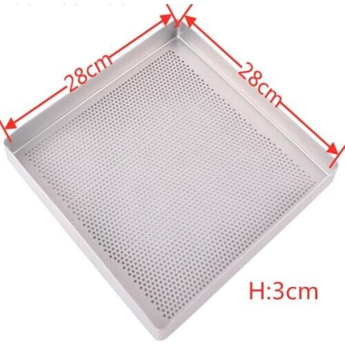 Square Bread Cake Mold with Holes Baking Tray Oven Rectangular Pastry Kitchen Cookie Pizza Pan cake bakery tools baking pan