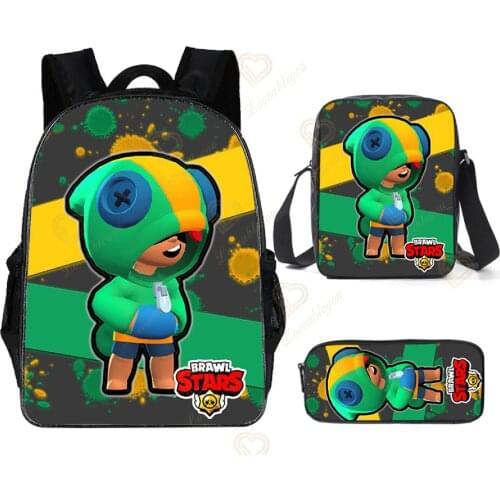 Leon Spike Crow 3D Backpack Children Cartoon Anime School Bag Laptop Rucksack Girl Boy Knapsack Unisex Waterproof Travel Bag