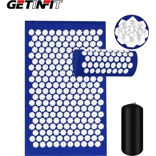 Lotus Acupressure Mat Massage Cushion Acupuncture mat Relieve Stress Back Body Pain Spike Acupressure Massager Mat with Bag