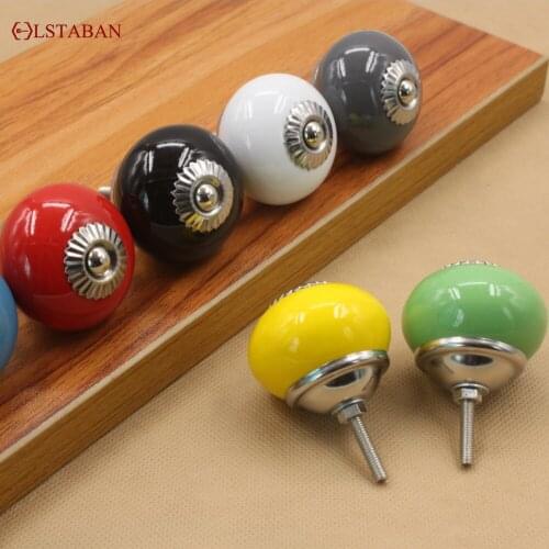 LSTABAN Color American Wardrobe Ceramic Handle European Style Cabinet Hand Pull Drawer Wardrobe Wine Cabinet Shoe Cabinet Handle