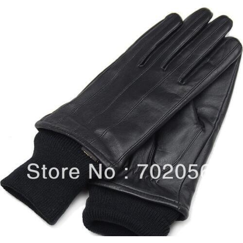 Mens real Leather gloves leather Lambskin GLOVE gift accessory high quality 12pair/lot #3158