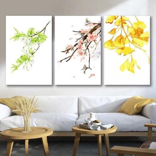 DIY colorings pictures by numbers with colors Plant watercolor illustration picture drawing painting by numbers framed Home