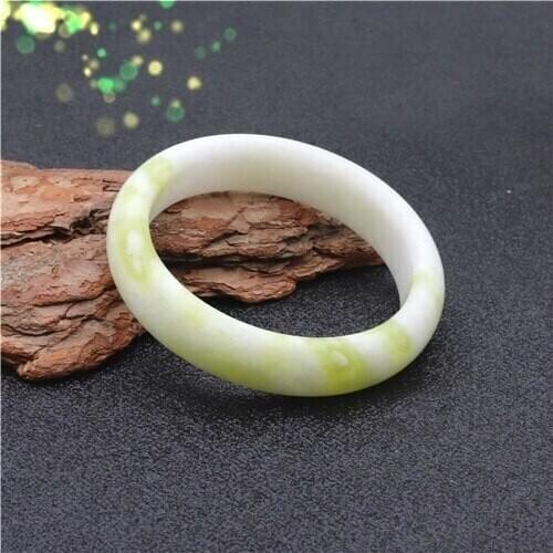 Genuine Natural White Jade Bangle Bracelet Charm Jewellery Fashion Accessories Hand-Carved Lucky Amulet Gifts for Women Her Men