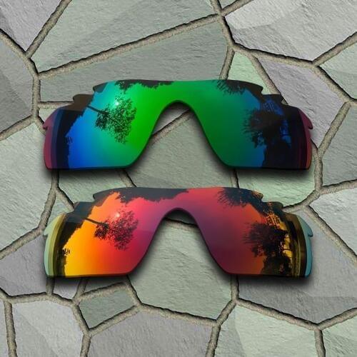 Jade Green&Violet Red Sunglasses Polarized Replacement Lenses for Radarlock Path Vented