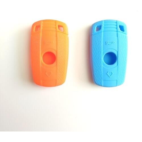 New Silicone Rubber Car Key Cover Case protector Sticker Remote Key Bag Case For BMW Series