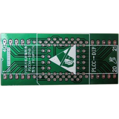 PIC MCU PLCC44 IC-DIP40 IC adapter Socket Adapter plate PCB PB-FREE without Pin Header