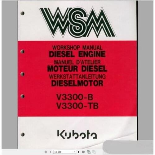 Kubota Full Set Workshop Manual DVD