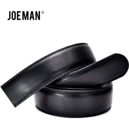 Genuine Leather Automatic Belt Without Buckle High Quality Strap Male No Buckle Belts For Man Jeans Wide 3.4cm Blalck Dark Brown