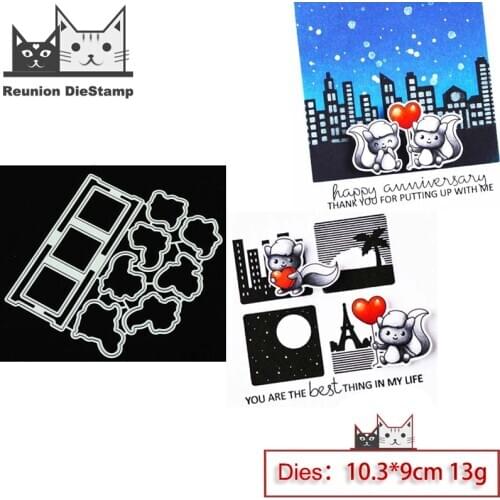 Reunion Videotape Squirrel Metal Cutting Dies Stencil DIY Scrapbooking Photo Album Embossing Decorative Paper Card