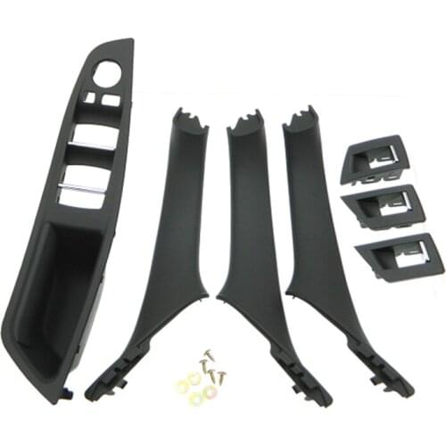 RHD Car Interior Door Handle Inner Door Panel Pull Trim Cover for -Bmw 5 Serie F10 F11 520 525