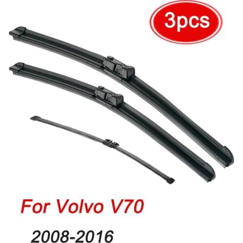 MIDOON Wiper Front & Rear Wiper Blades For Volvo V70 2008-2016 Auto Windshield Wiper Car Styling 26"+20"+13"
