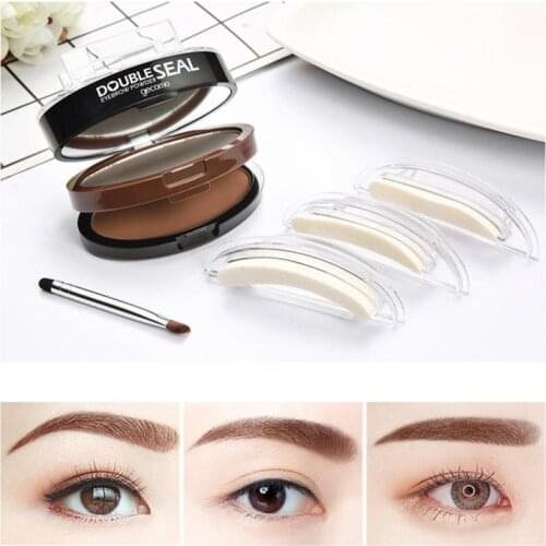 Eyebrow Stamp Waterproof Long Lasting Professional Double Or Single Layer Makeup Palette Enhancers Lazy Seal Eye Brows Shadow