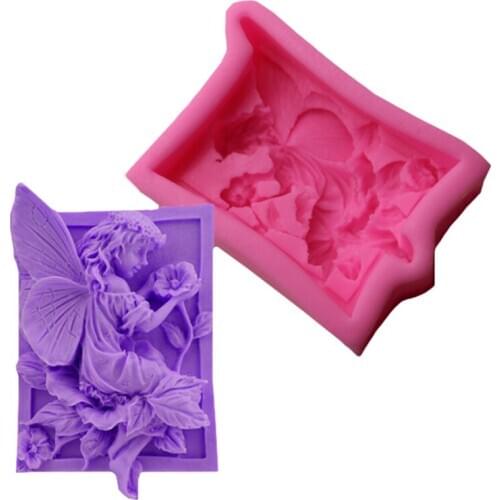Fairy Silicone Mold Chocolate Fudge Baby Angel Soap Cake Decorate Kitchen Bakeware 3d Sugar Molding [3]