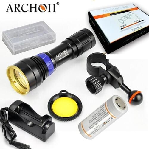 ARCHON DL01 Diving blue light underwater Photographing lamp LED professional diving flashlight torch power 12W + battery charger