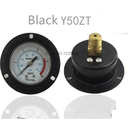 Y50ZT Black Shell Flange Form Pressure Gauge