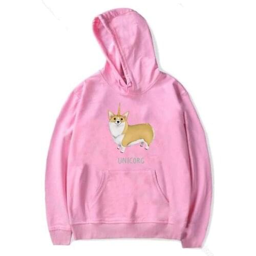 UNICORG Hoodie Casual Women Cute Dog Hoodie Funny Cool Print Hoodie Aesthetic Casual Long Sleeve Tops for women punk clothes