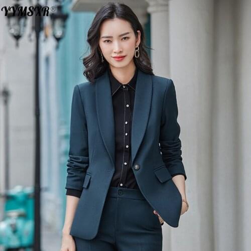 Plus Size Womens High-quality Autumn and Winter Professional Suit 2021 New Fashion Temperament Formal Pants Two-piece Set