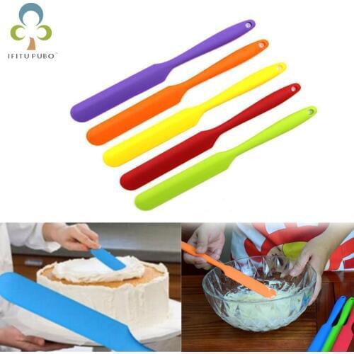 1PC Portable Long Handle Silicone Spatula Cake Cream Mixer Baking Batter Scraper Pastry Tools Kitchen Accessories Tool ZXH