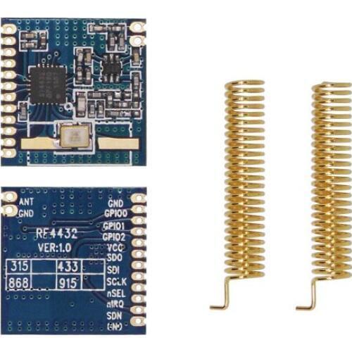2pcs/lot RF4432 - Low cost 1Km 433MHz GFSK / FSK module embedded Si4432 rf wireless transceiver module