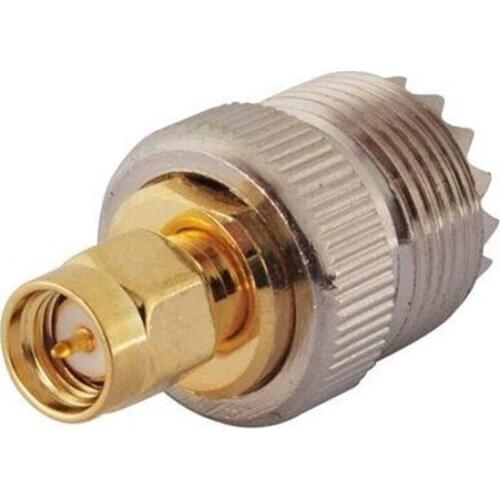 2pcs UHF Female To SMA Male RF Coaxial Connector Adapter Copper