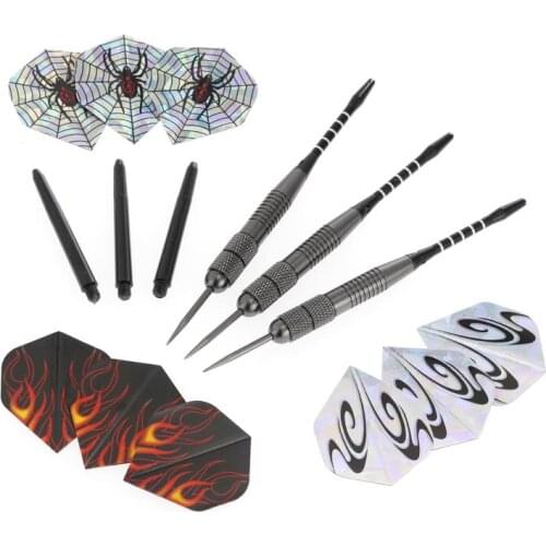 3PCS/Set 26 Grams Dart Set Professional Metal Tip Set Knight Darts Flight Needle Box Rod Leaf Electronic Dartboard Accessories