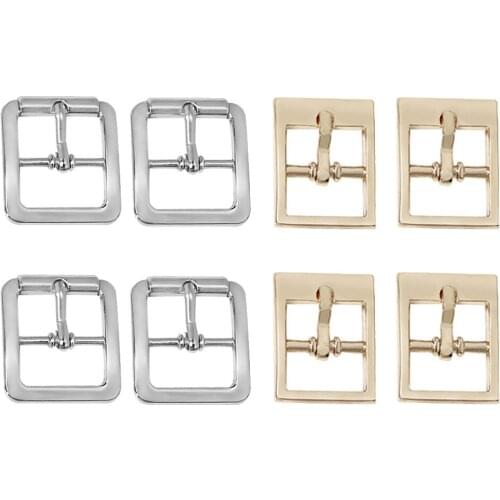 4pcs Center Bar Buckles Single Pin Prong Belt Buckle Accessories From Leather Craft Repair Thickness