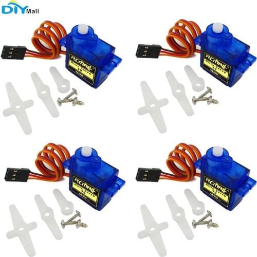 4pcs Airplane 9g SG90 Mini Servo with Accessories For 450 RC Helicopter Airplane Car Boat DIYmall
