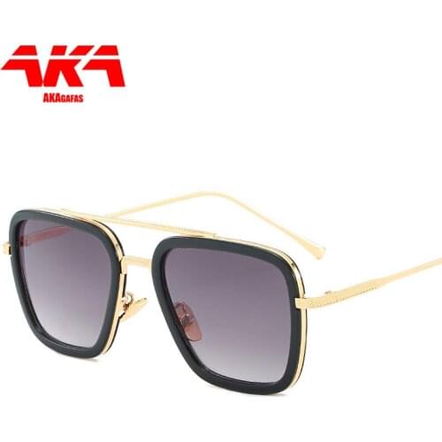 AKAgafas Alloy Sunglasses Women 2021 Vintage Square Brand Designer Sunglasses Men Retro Classic Gradient Oculos De Sol Feminino
