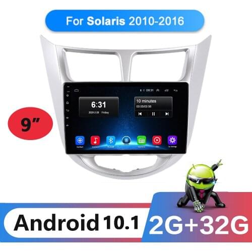 Android 10.1 For Hyundai/Solaris/Verna GPS Car stereo FM 2G Ram Camerano 2din GPS Navigation
