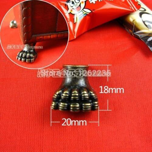 20*18mm Furniture legs Decorative gift box sides corner Antique wooden palette foot box buckle Hardware Alloy foot care