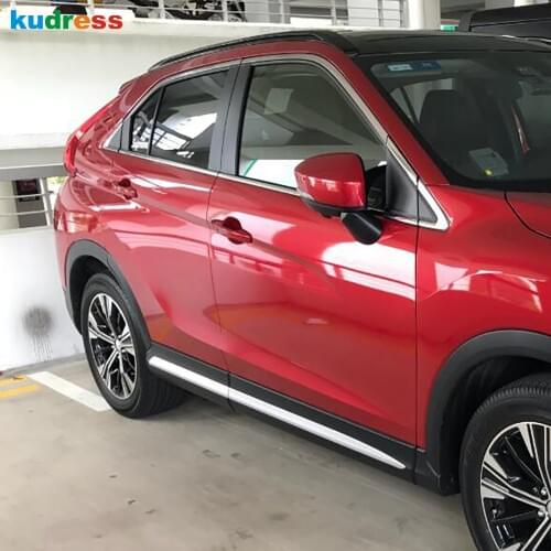 For Mitsubishi Eclipse Cross 2017-2020 ABS Matte Car Side Door Body Molding Lining Trim Protector Strip Exterior Accessories