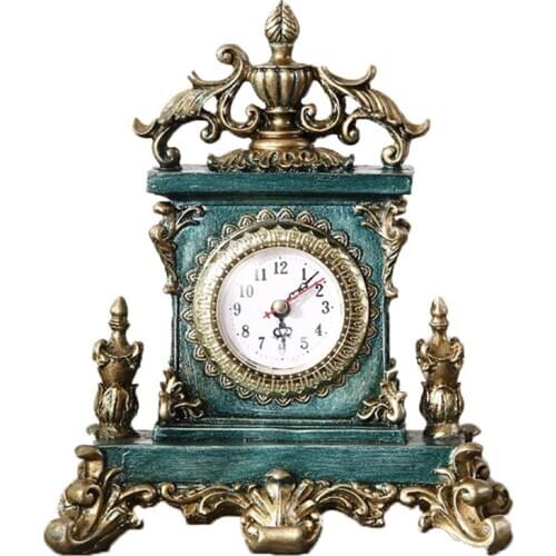 European Retro Clock living room bedroom bedside table alarm clock ornament hanging clock Mediterranean decoration