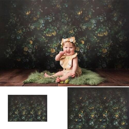 Green Leaves Flower Texture Portrait Photography Background Abstract Floral Newborn Children Birthday Photo Backdrop Baby Shower