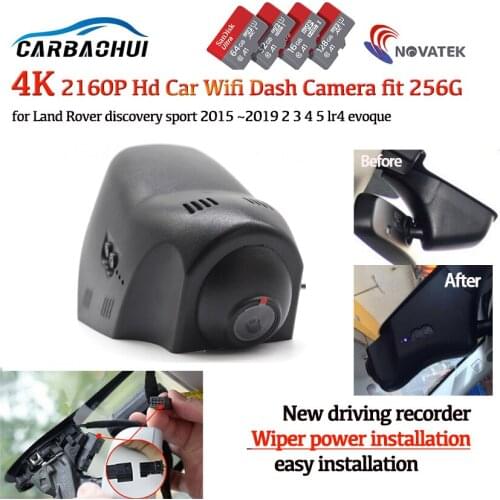 HD 4K 2160p Plug and play Car DVR Video Recorder Dash Cam Camera for Land Rover discovery sport 2015 2016 2017 2019 2 3 4 5 lr4