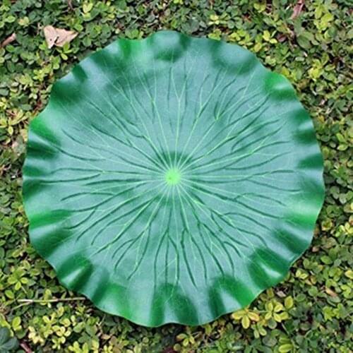 2Pcs Artificial Floating Lotus Leaves Fake Foliage Plant Garden Pond Pool Decor