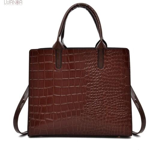 Famous Brand Totes Fashion Women Handbag Leather Crocodile pattern Top-handle Bag High Quality Shoulder Messenger Bag For Lady