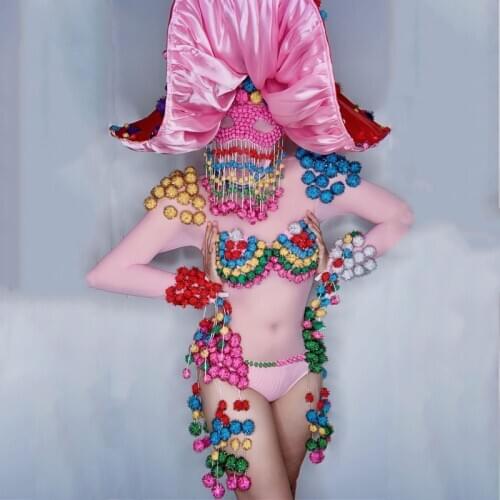 Carnival Festival Clothing Night Club DJ Face Cover Bodysuit Halloween Costume Stage Rave Clothes Octopus Cosplay Costumes 2311