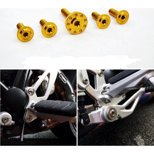 Titanium Foot Peg Brackets And Brake Lever Bolts 5Pieces For BMW R Nine t 2014+ R9T