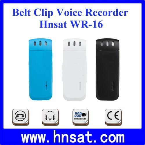 Mini Playback Belt Clip Voice Recorder WR-16,1536Kbps PCM recording support On The Go