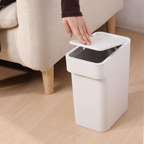 Nordic trash can household living room bedroom push-type kitchen toilet trash can with lid kitchen bathroom storage box