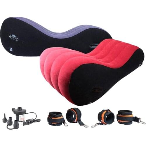 Toughage Inflatable Bed Sex Sofa With Bondage Set For Adult Games Chaise Lounge Relax Restraints Kit For Couple