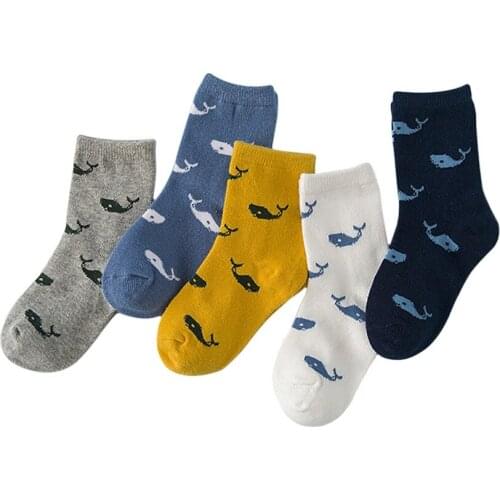5 Pairs/lot Cotton baby socks Kids Socks For Baby Boy Girl Cute Cartoon children socks Print Fashion Children Sport Socks