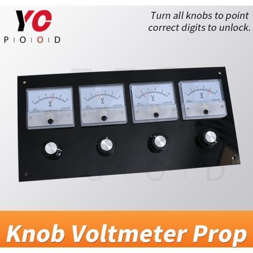 Knob Voltmeter Prop real escape room turn all knobs to right position to point correct digits to unlock takagism supplier YOPOOD