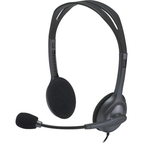 Logitech H111 Stereo Headset Adjustable Mic Video Conferencing