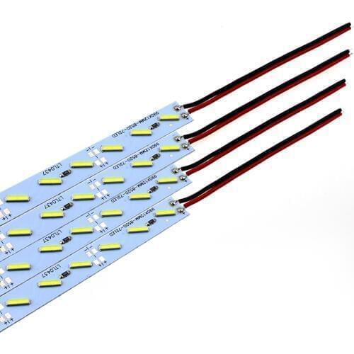 WholeSale 5-50pcs Led 7020 smd DC12V 50cm 36 Hard strip luces Led bar light 12V Aluminium for kitchen cabinet Warm/Cold White